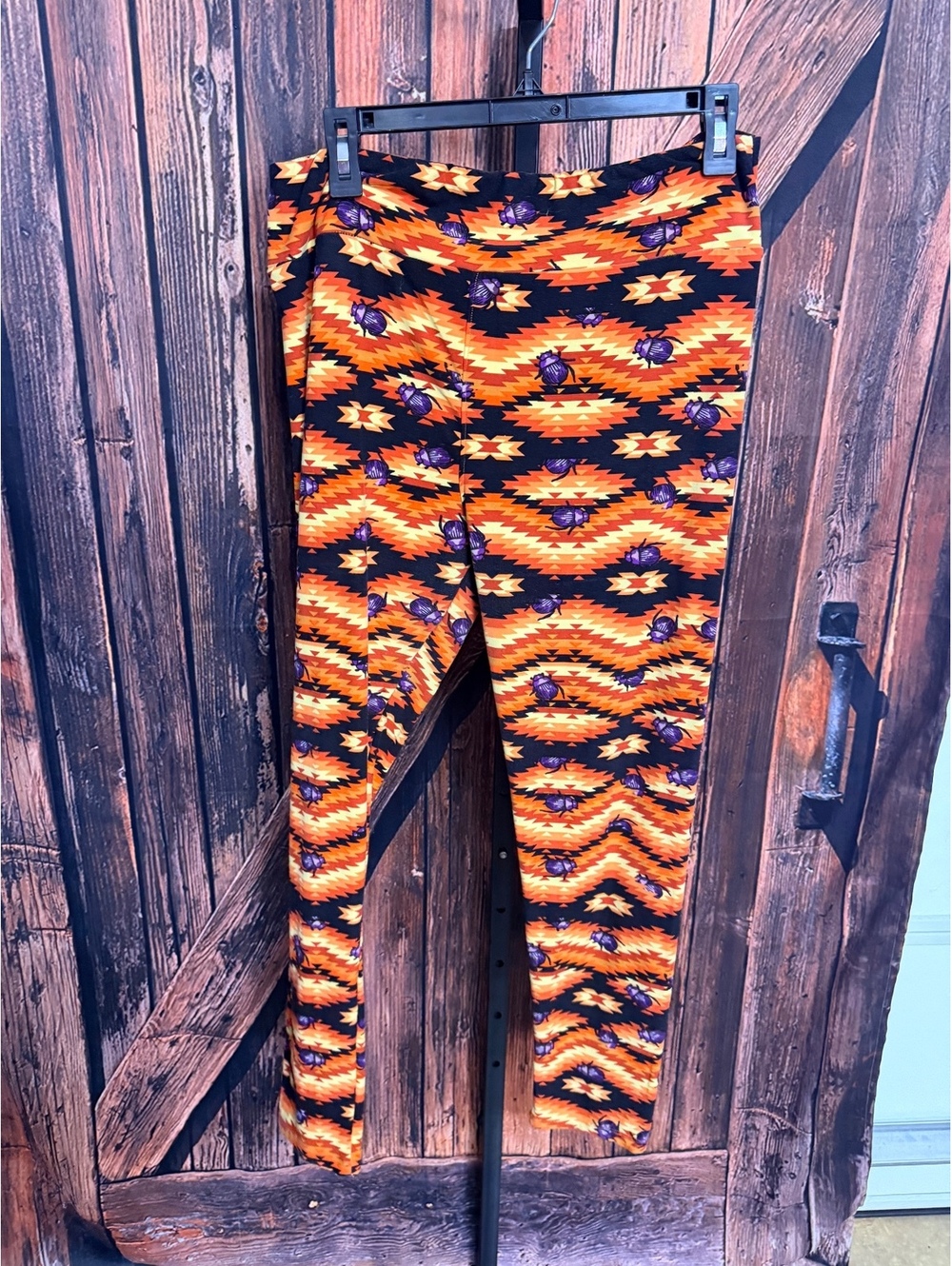LuLaRoe Tall & Curvy Leggings in Vibrant Aztec Pattern